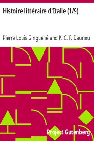 [Gutenberg 31432] • Histoire littéraire d'Italie (1/9)